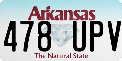 AR license plate 478UPV
