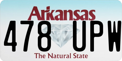 AR license plate 478UPW