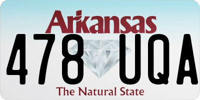 AR license plate 478UQA