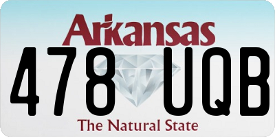 AR license plate 478UQB
