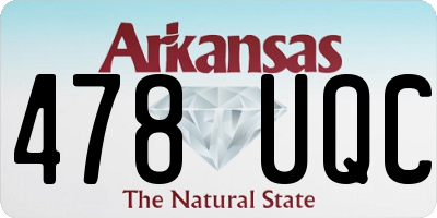 AR license plate 478UQC