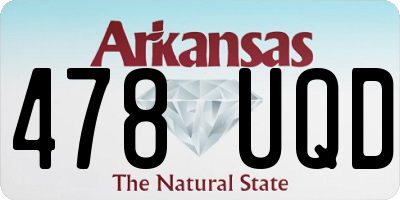 AR license plate 478UQD