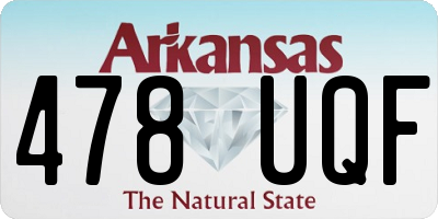 AR license plate 478UQF