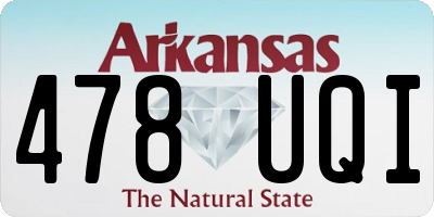 AR license plate 478UQI