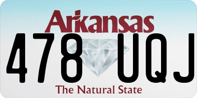 AR license plate 478UQJ