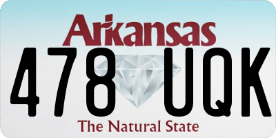 AR license plate 478UQK