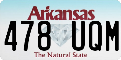 AR license plate 478UQM