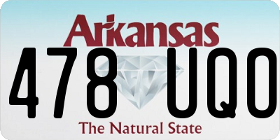 AR license plate 478UQO