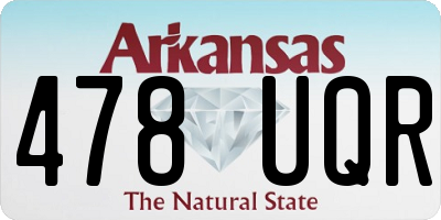 AR license plate 478UQR