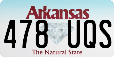 AR license plate 478UQS