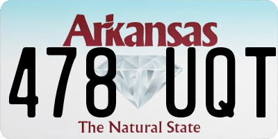 AR license plate 478UQT