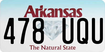 AR license plate 478UQU