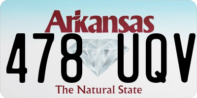 AR license plate 478UQV