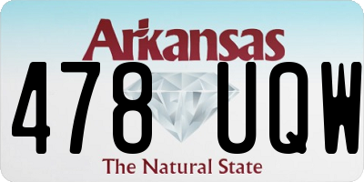 AR license plate 478UQW