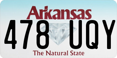 AR license plate 478UQY