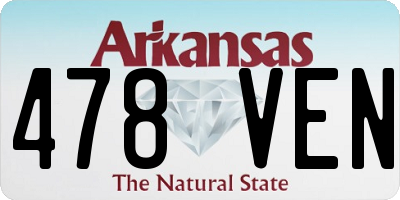 AR license plate 478VEN