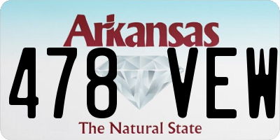 AR license plate 478VEW