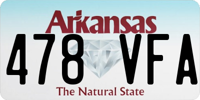 AR license plate 478VFA