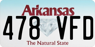 AR license plate 478VFD