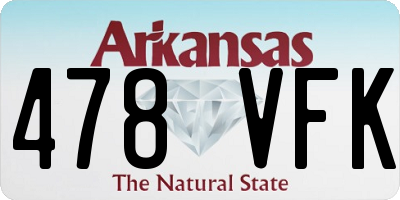 AR license plate 478VFK