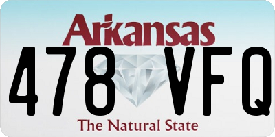 AR license plate 478VFQ