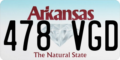 AR license plate 478VGD