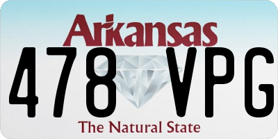 AR license plate 478VPG