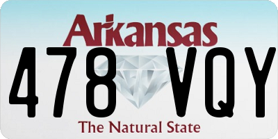 AR license plate 478VQY