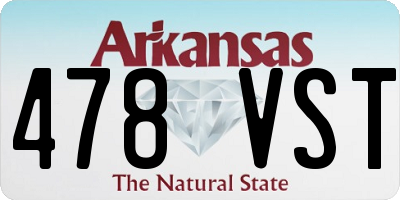 AR license plate 478VST