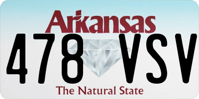 AR license plate 478VSV