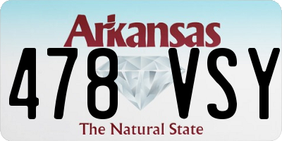 AR license plate 478VSY