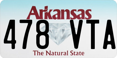AR license plate 478VTA