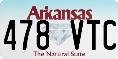 AR license plate 478VTC