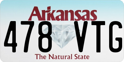 AR license plate 478VTG