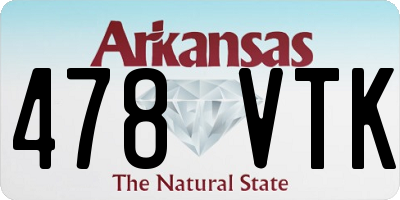 AR license plate 478VTK