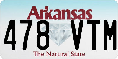 AR license plate 478VTM