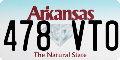 AR license plate 478VTO