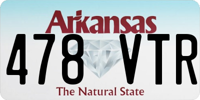 AR license plate 478VTR