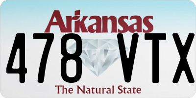 AR license plate 478VTX