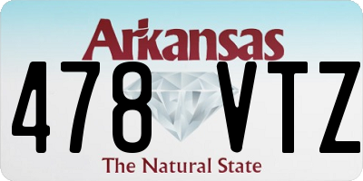 AR license plate 478VTZ