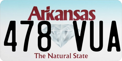AR license plate 478VUA