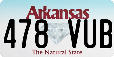 AR license plate 478VUB