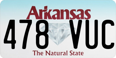 AR license plate 478VUC