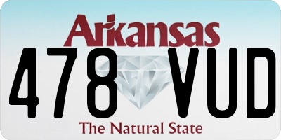 AR license plate 478VUD
