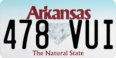 AR license plate 478VUI