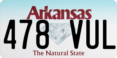 AR license plate 478VUL