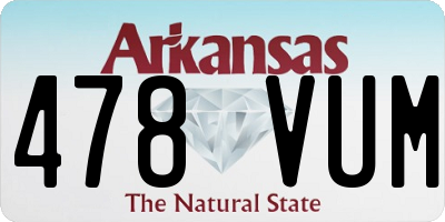 AR license plate 478VUM