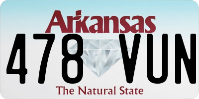 AR license plate 478VUN