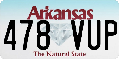AR license plate 478VUP