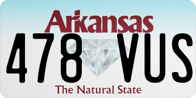 AR license plate 478VUS